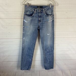Lauren Ralph Lauren Womens Paint Splatter/Stained Ankle Jeans Sz 2 Blue Stretch